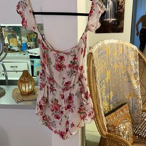 Off shoulder flynn skye floral romper